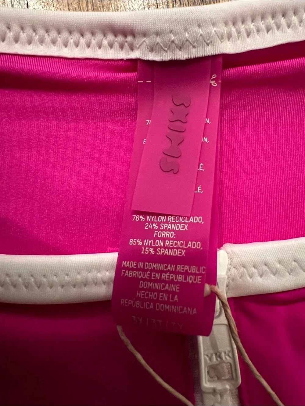 Women’s High-Cut Bikini Bottom in Hot Pink with Contrast Trim Size 3X